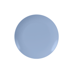 8 In. Chambray Blue Plastic Plates | 120 Count