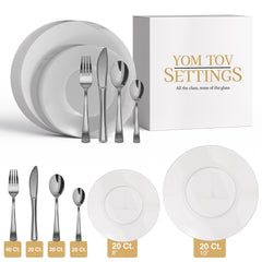 140 Piece Clear Combo Set | Serves 20 Guests