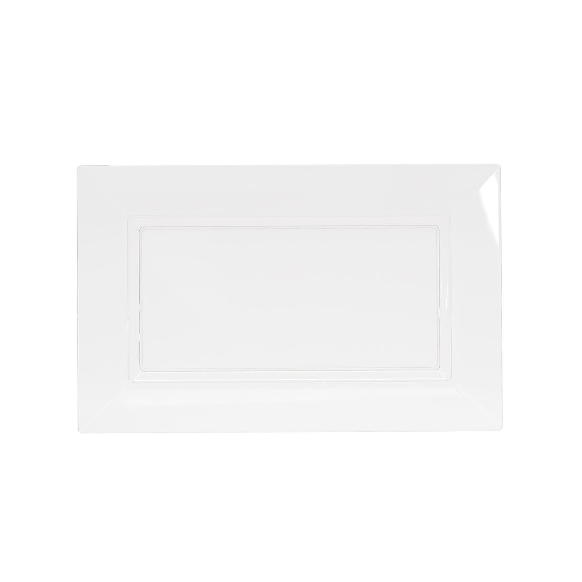 9.5 In. Clear Rectangular Plastic Plates | 120 Count