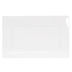 11.5 In. Clear Rectangular Plastic Plates | 120 Count