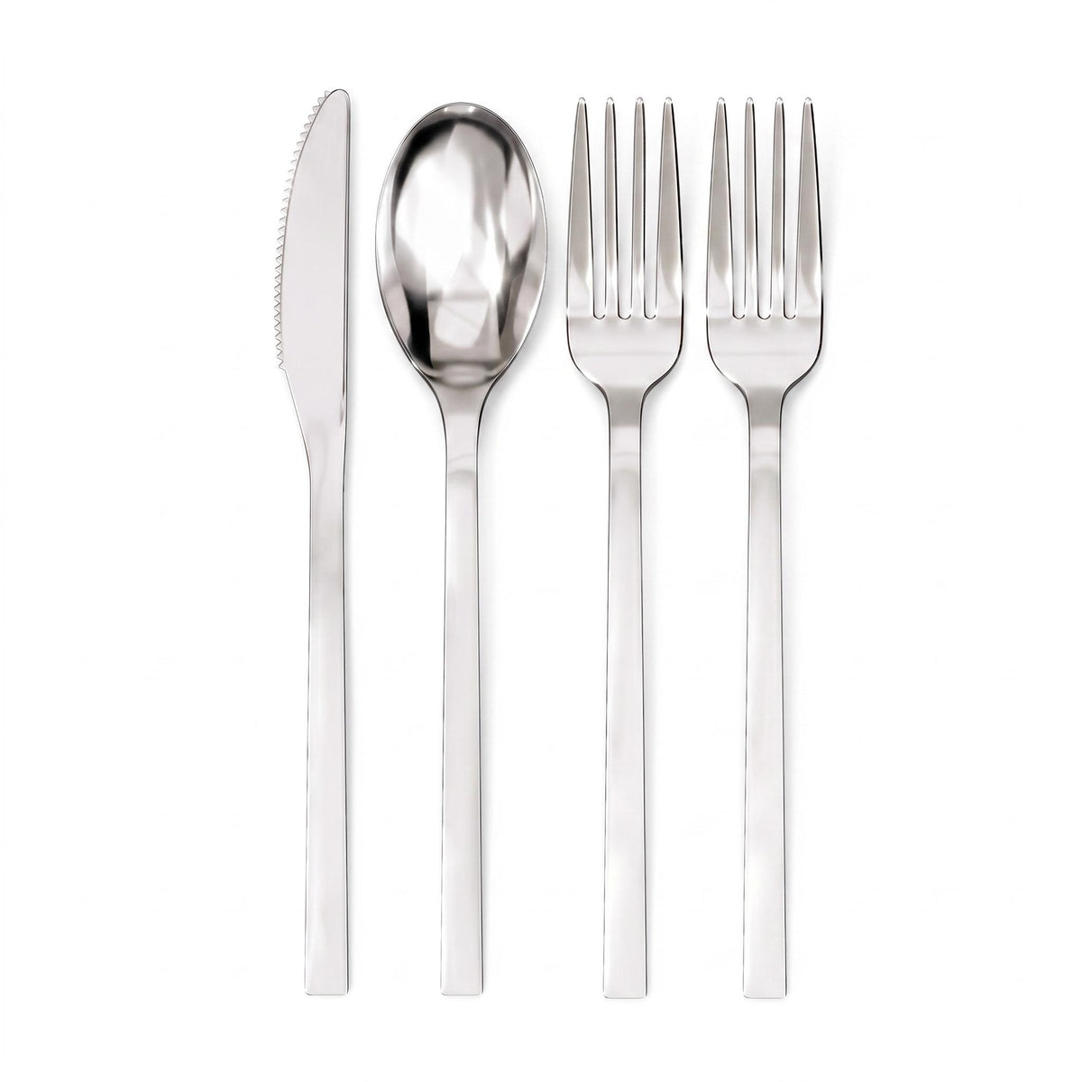 480 Piece Mod Silver Full Cutlery Combo Set