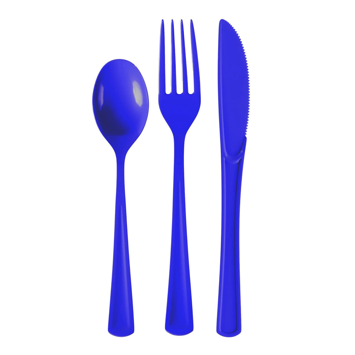 Dark Blue Cutlery Combo Set - 50 Forks 50 Spoons And 50 Knives