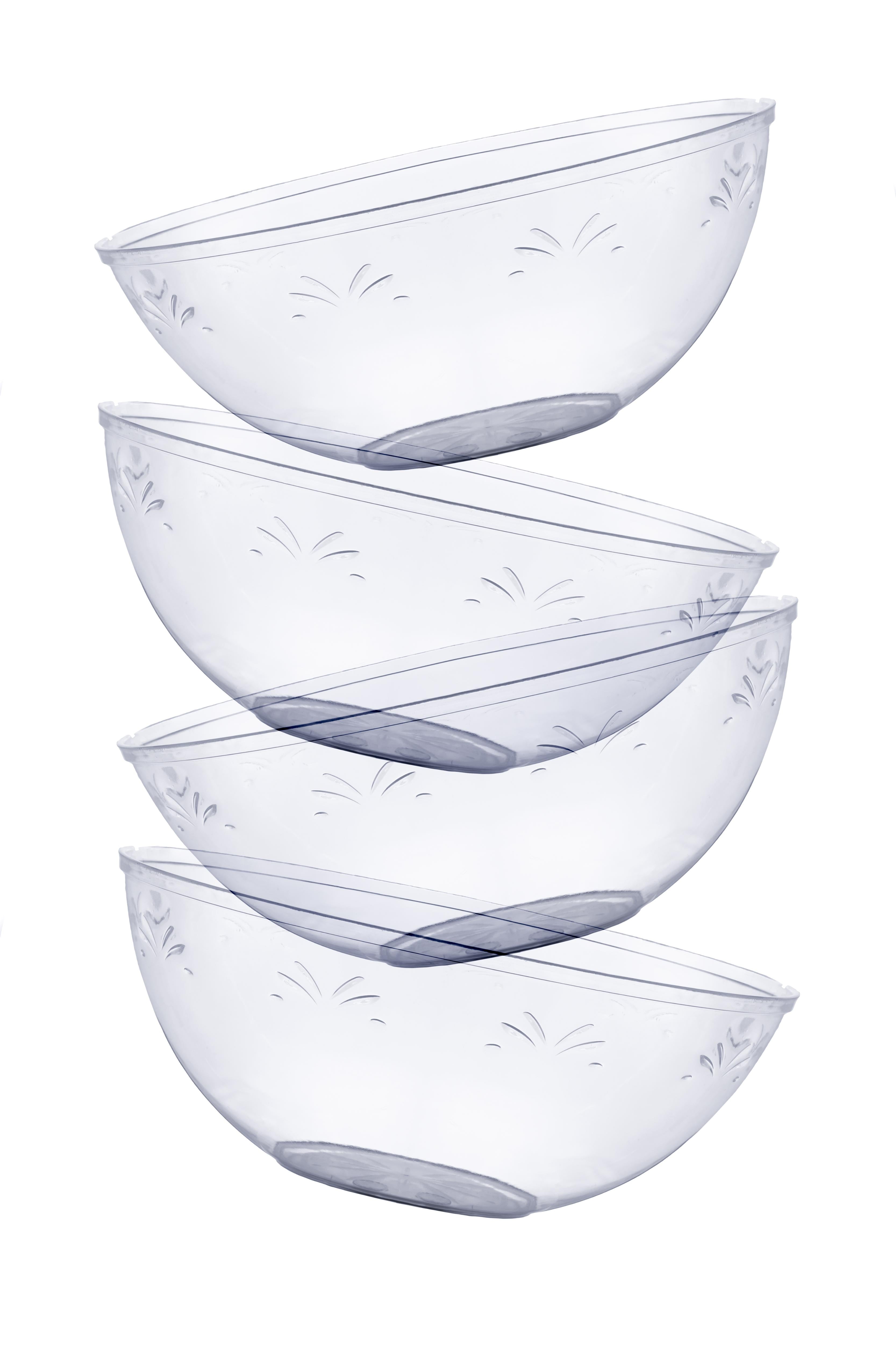 48 Oz. Clear Round Salad Bowl | 8 Count