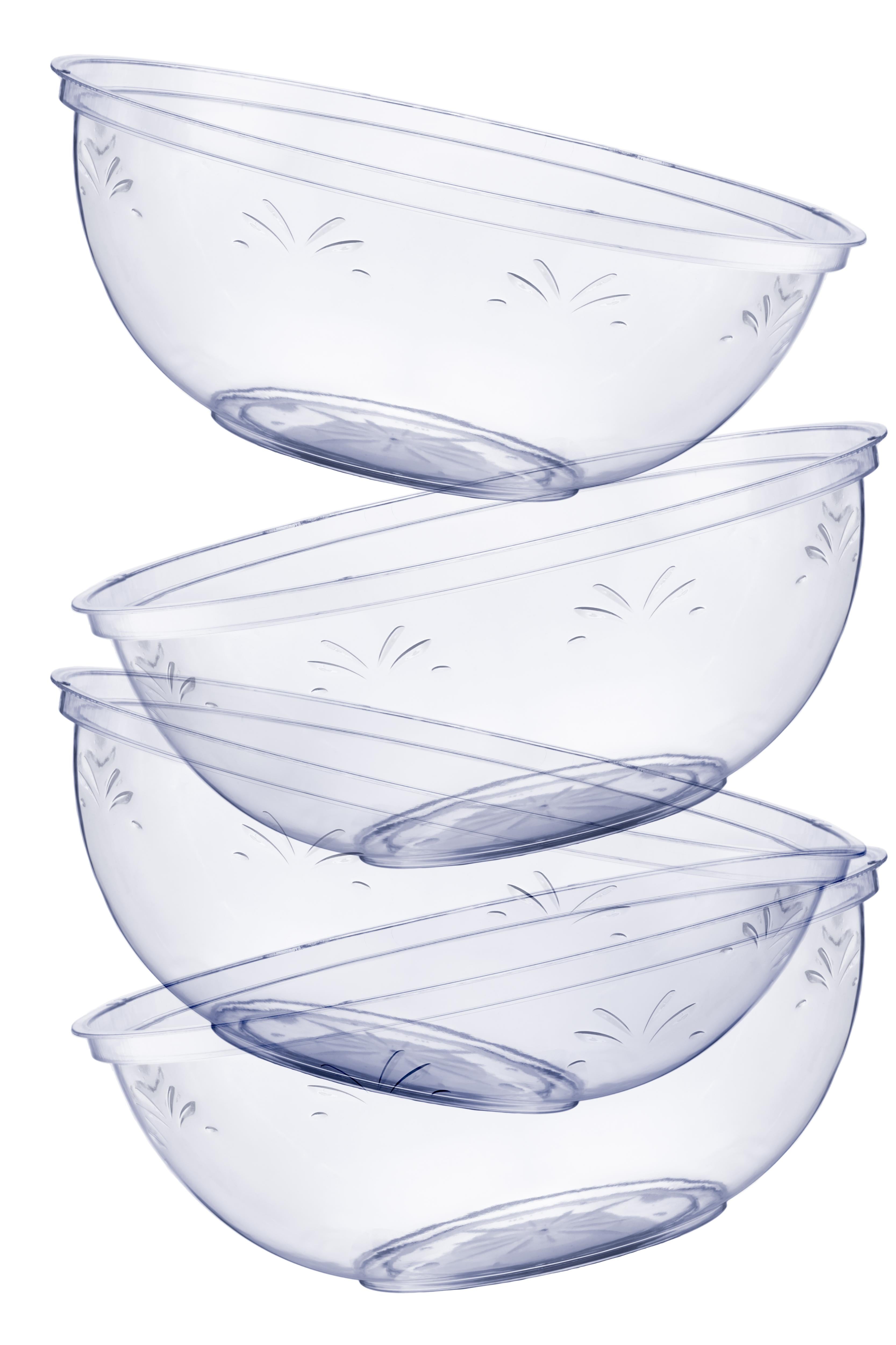 160 Oz. Clear Round Salad Bowl | 8 Count