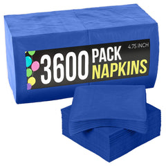 Dark Blue Beverage Napkins | 3600 Pack