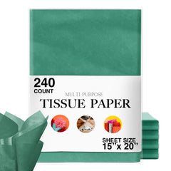 15 In. x 20 In. Dark Green Tissue Paper | 240 Sheets