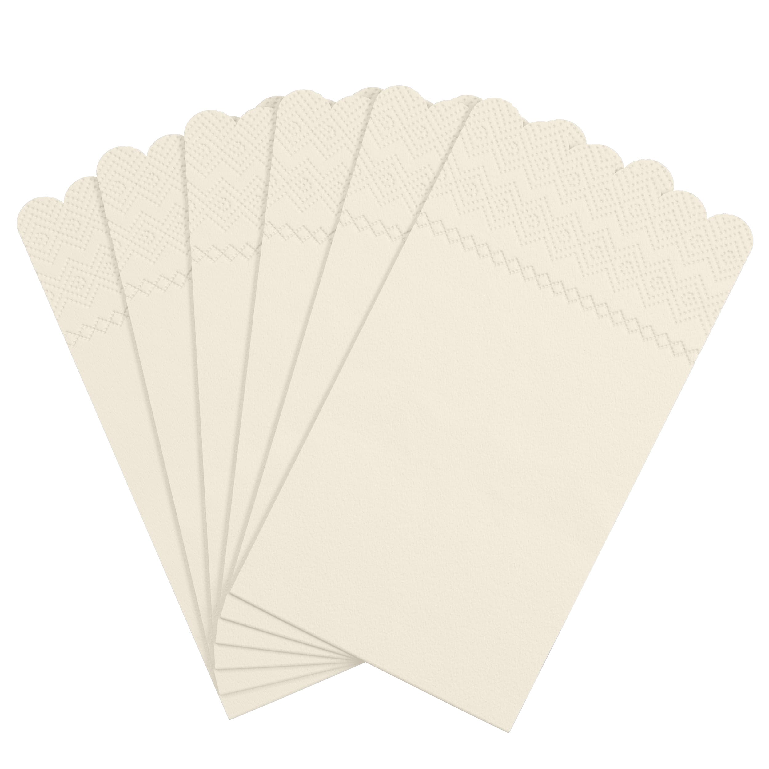 3 Ply Ivory Scalloped Dinner Napkins | 100 Count