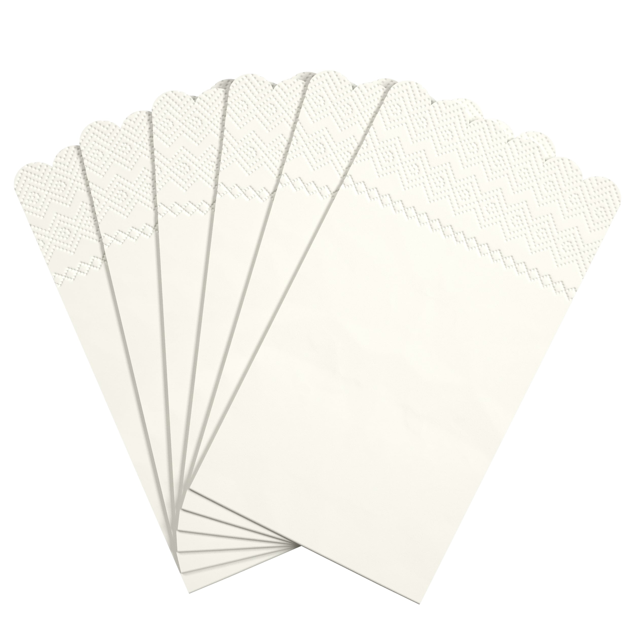 3 Ply Ivory Scalloped Dinner Napkins | 100 Count