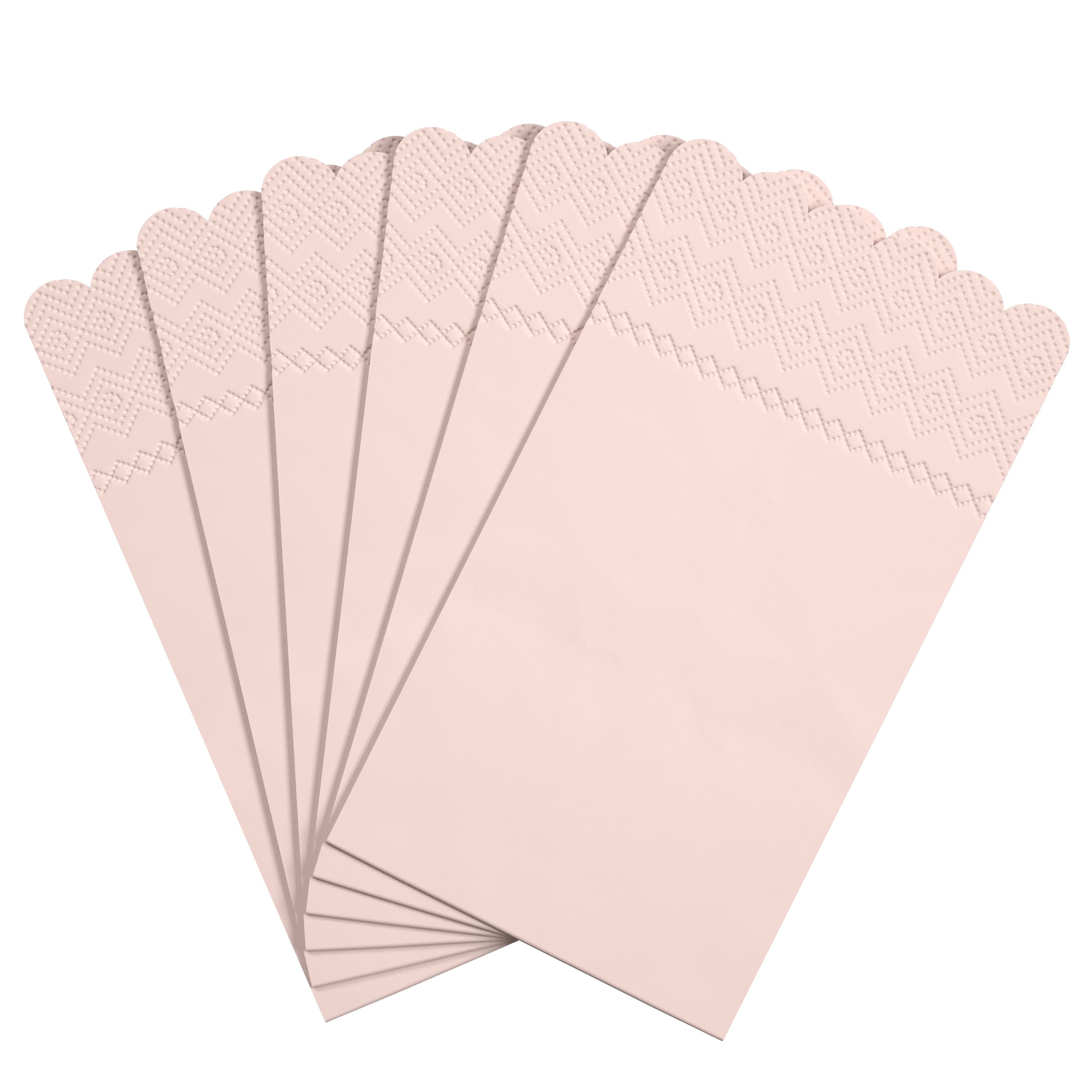 3 Ply Pink Peach Scalloped Dinner Napkins | 100 Count