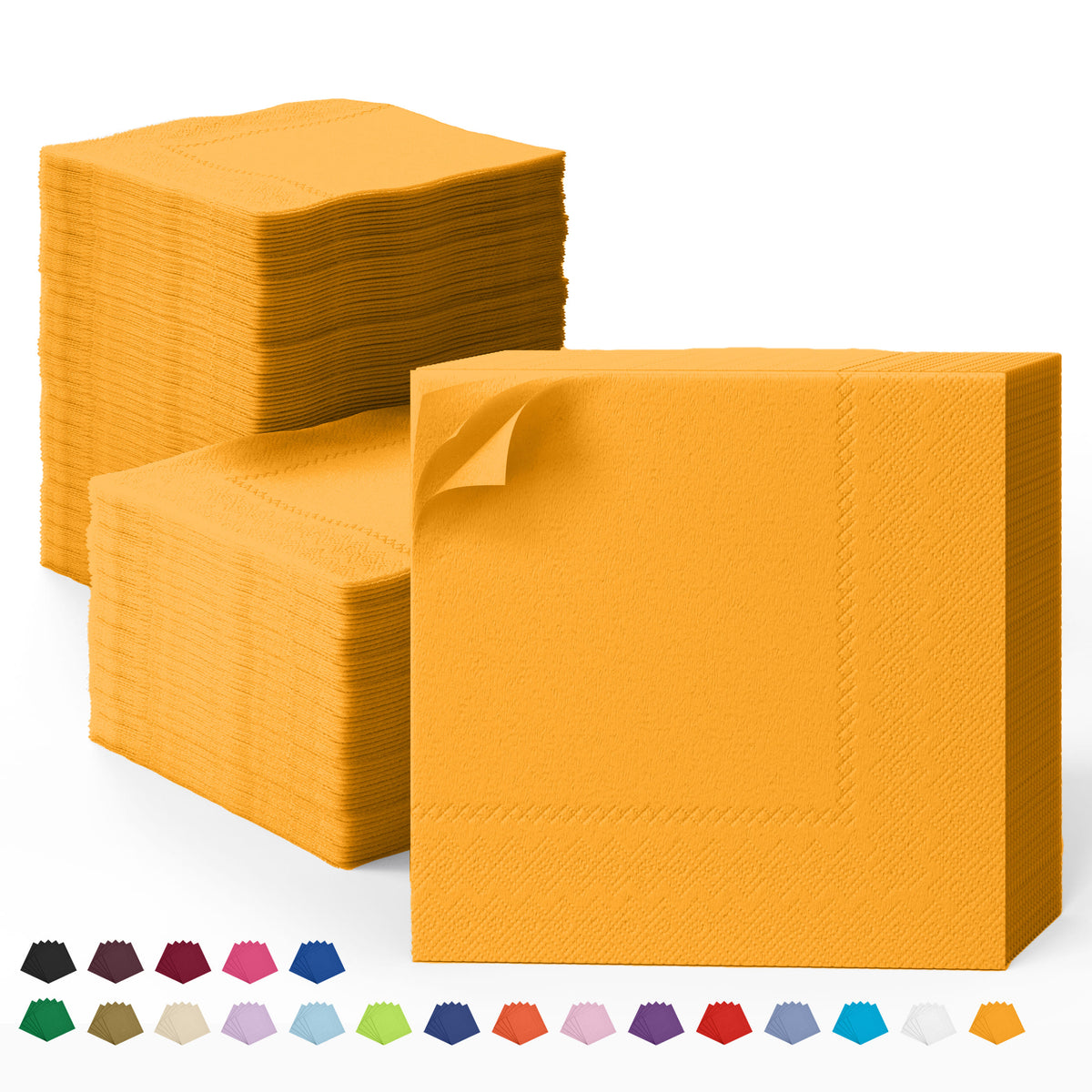 Yellow Dinner Napkins | 100 Count