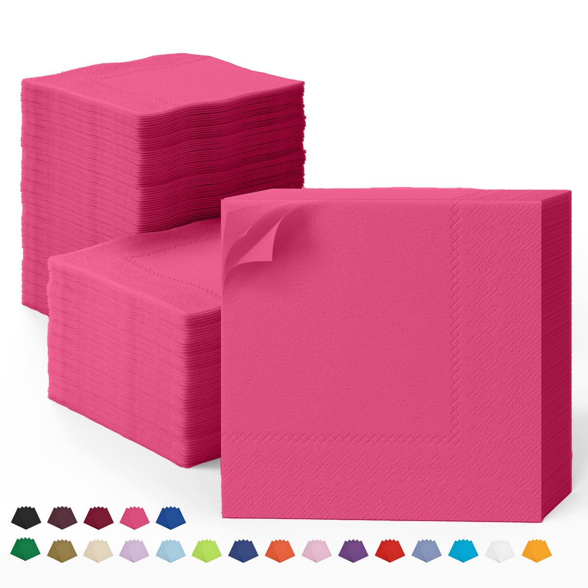 Cerise Dinner Napkins | 100 Count