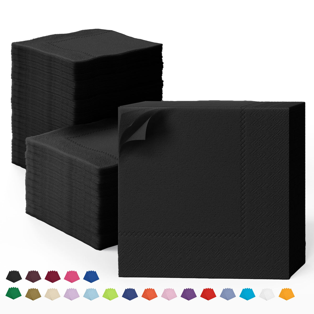 Black Dinner Napkins | 100 Count