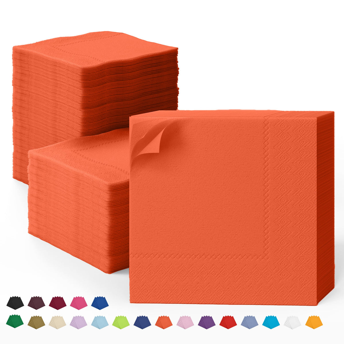 Orange Dinner Napkins | 100 Count