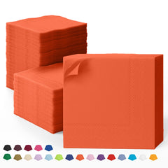 Orange Dinner Napkins | 100 Count