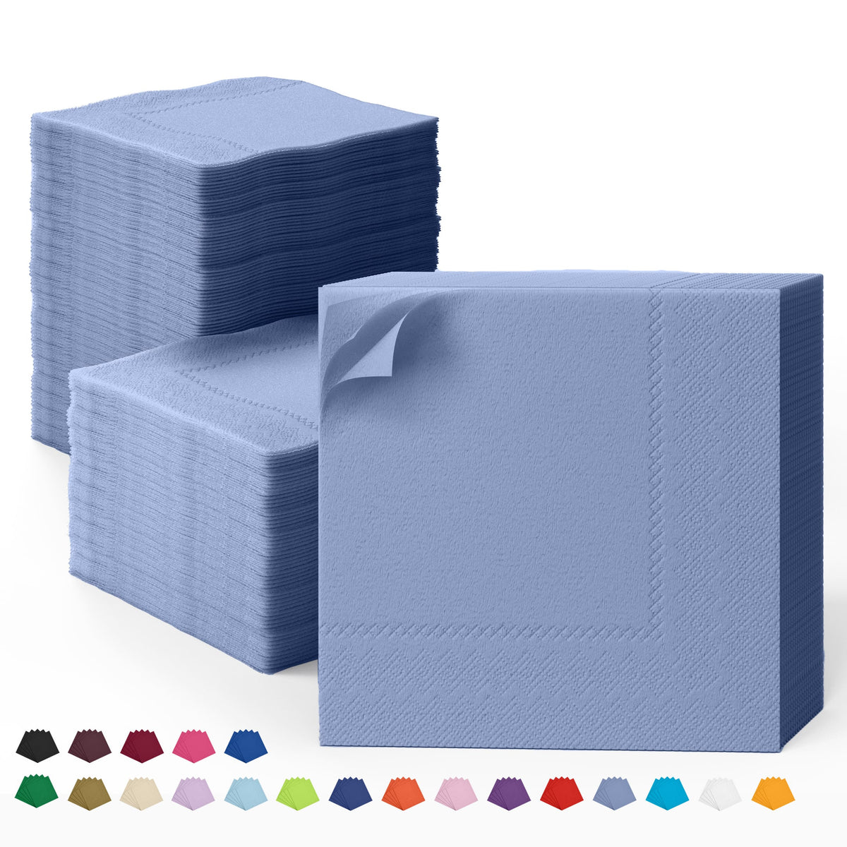 Silver Dinner Napkins | 100 Count