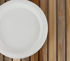 9 In. White Plastic Plates | 400 Count