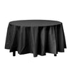 Premium Round Black Plastic Tablecloth | 96 Count - Yom Tov Settings