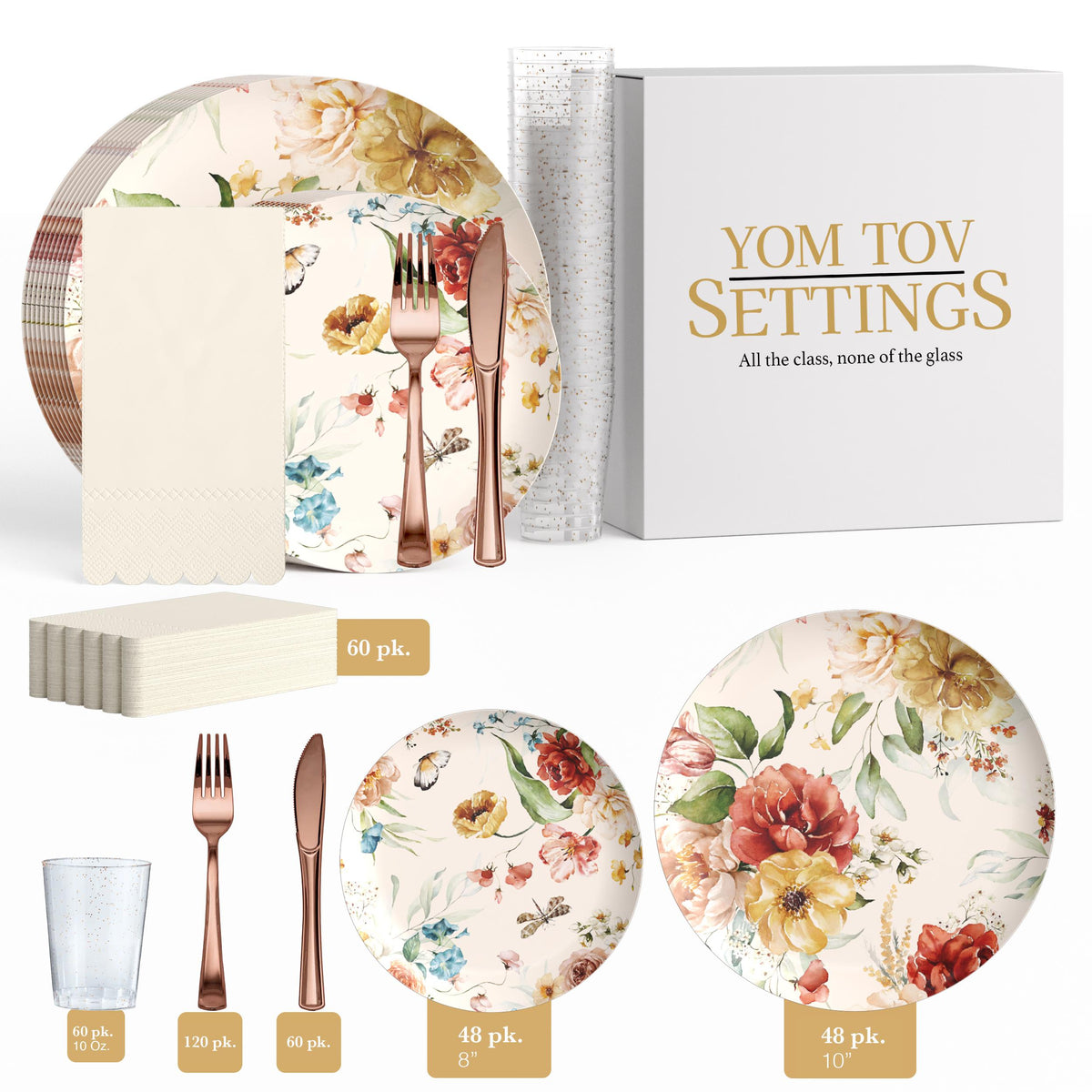 Service for 48 | Shabbos in Soft Botanicals