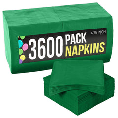 Emerald Green Beverage Napkins | 3600 Pack