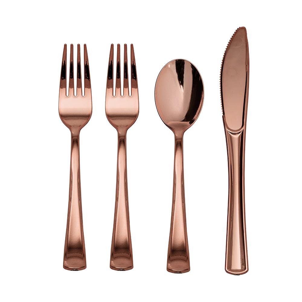 480 Piece Rose Gold Full Cutlery Combo Set