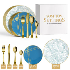140 Piece Floral Brush Combo Set | Serves 20 Guests