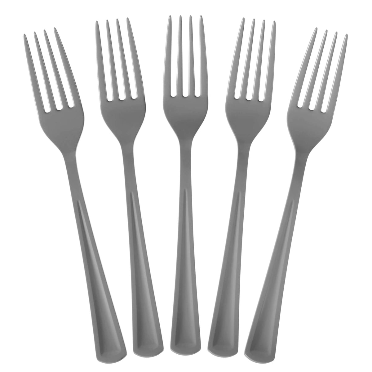 Heavy Duty Silver Plastic Forks | 1200 Count