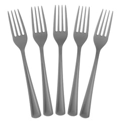 Heavy Duty Silver Plastic Forks | 100 Count