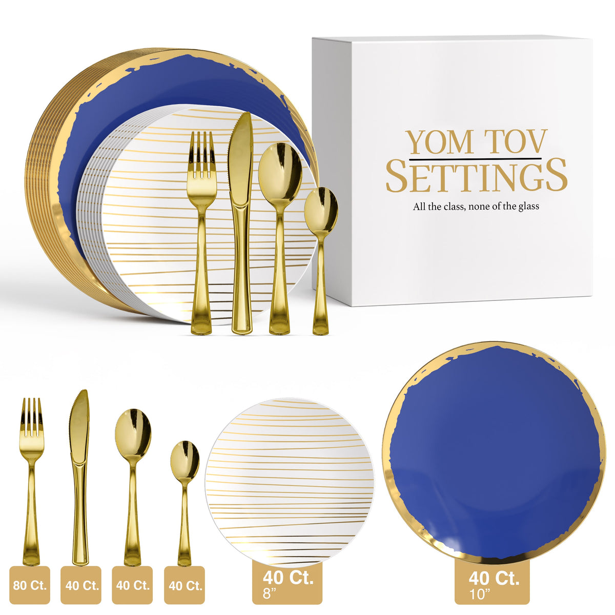 280 Piece Glam Combo Set | Serves 40 Guests