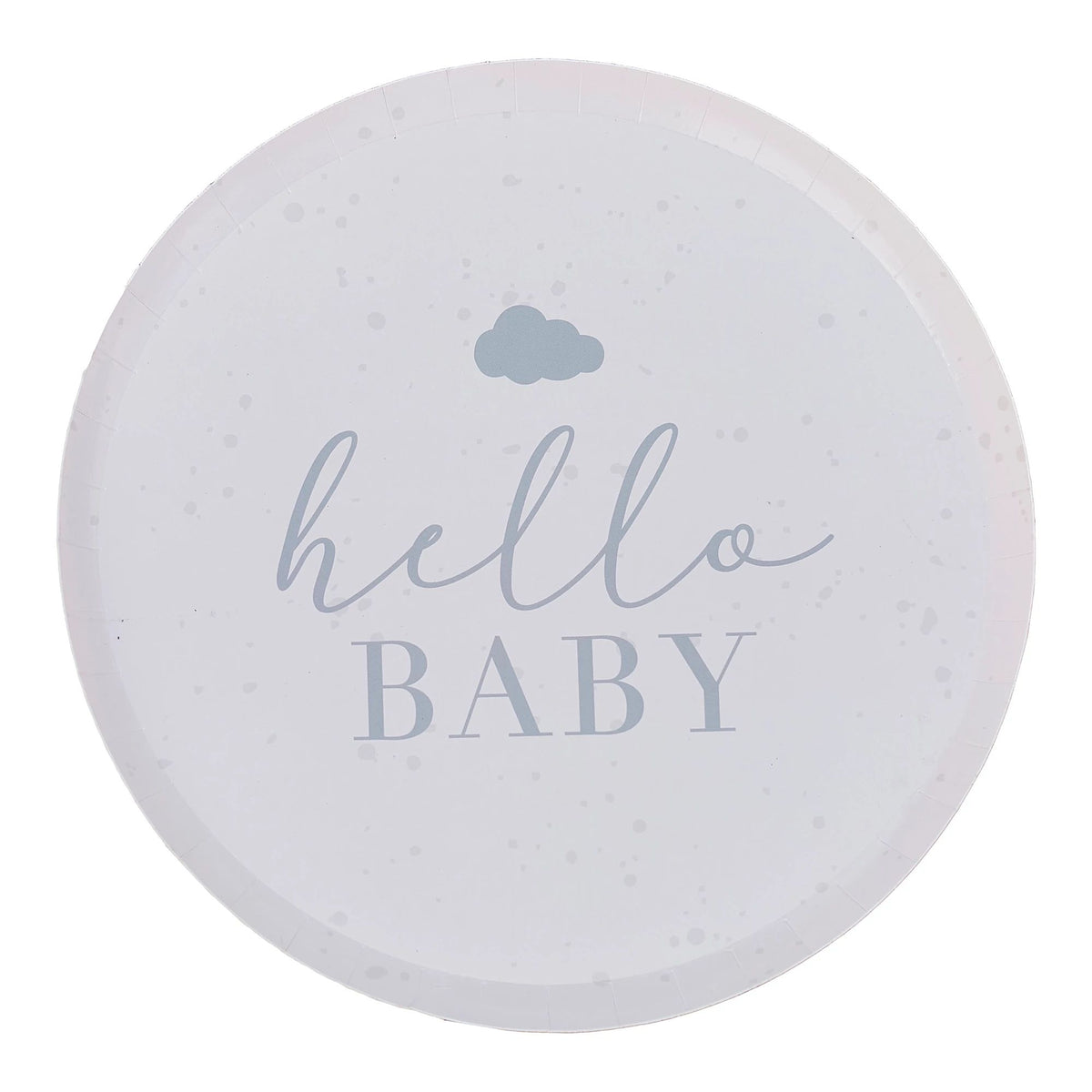 Ginger Ray Hello Baby Paper Plates - 10-inch Round, 8-ct - Pack of 5
