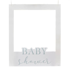 Baby Shower Photo Booth Frame, White/Silver, 22.5-inch - Case of 10