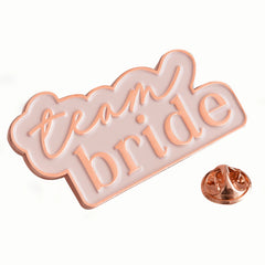Team Bride Enamel Pin, White/Rose Gold, One Size - Pack of 5