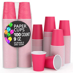 9 Oz. Cerise Paper Cups | 100 Count