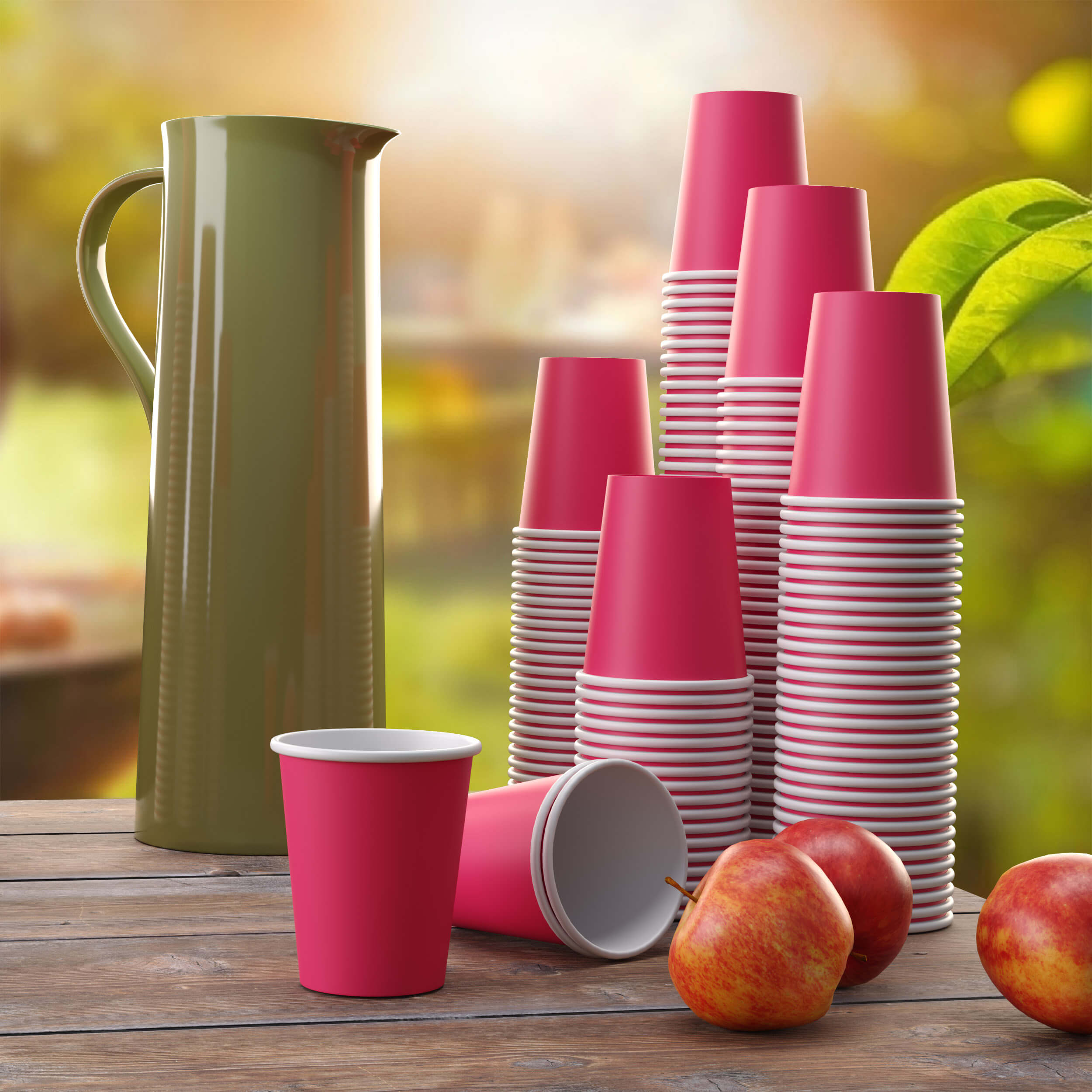 9 Oz. Cerise Paper Cups | 500 Count