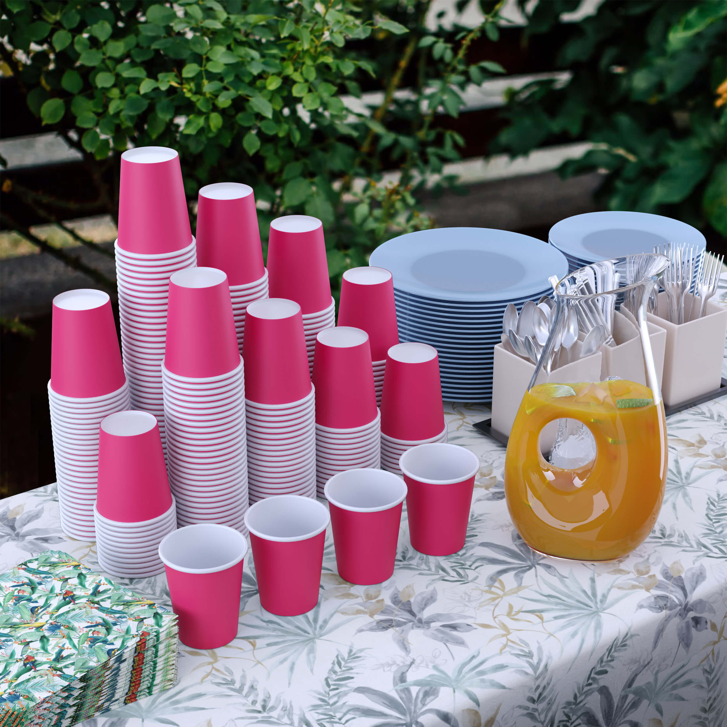 9 Oz. Cerise Paper Cups | 500 Count