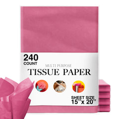 15 In. x 20 In. Cerise Tissue Paper | 240 Sheets