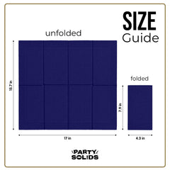 Navy Guest Towel Napkins | 80 Count