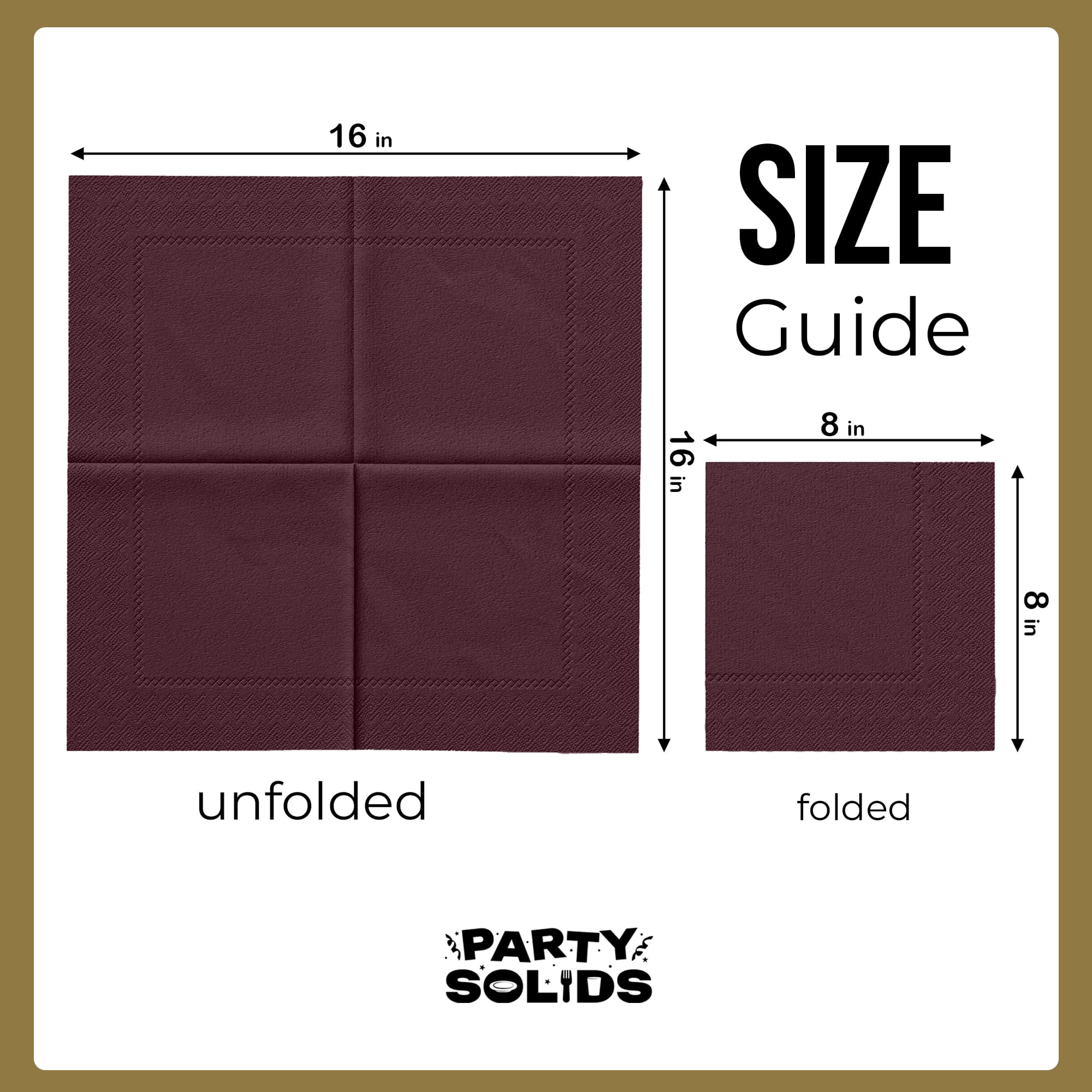 Brown Dinner Napkins | 100 Count