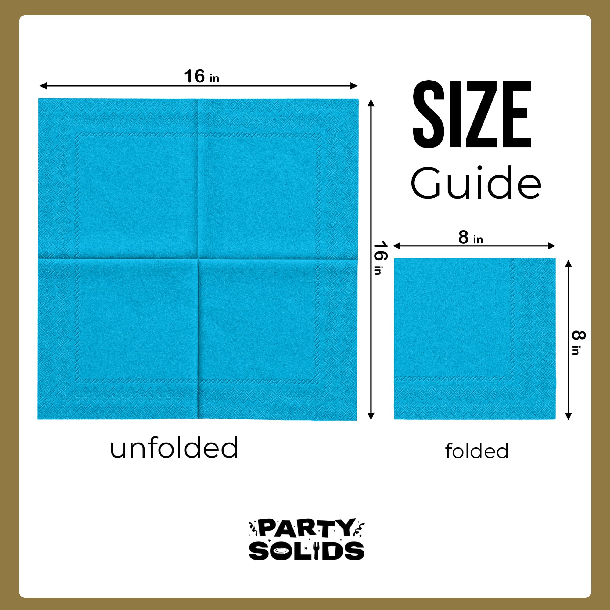 Turquoise Dinner Napkins | 100 Count