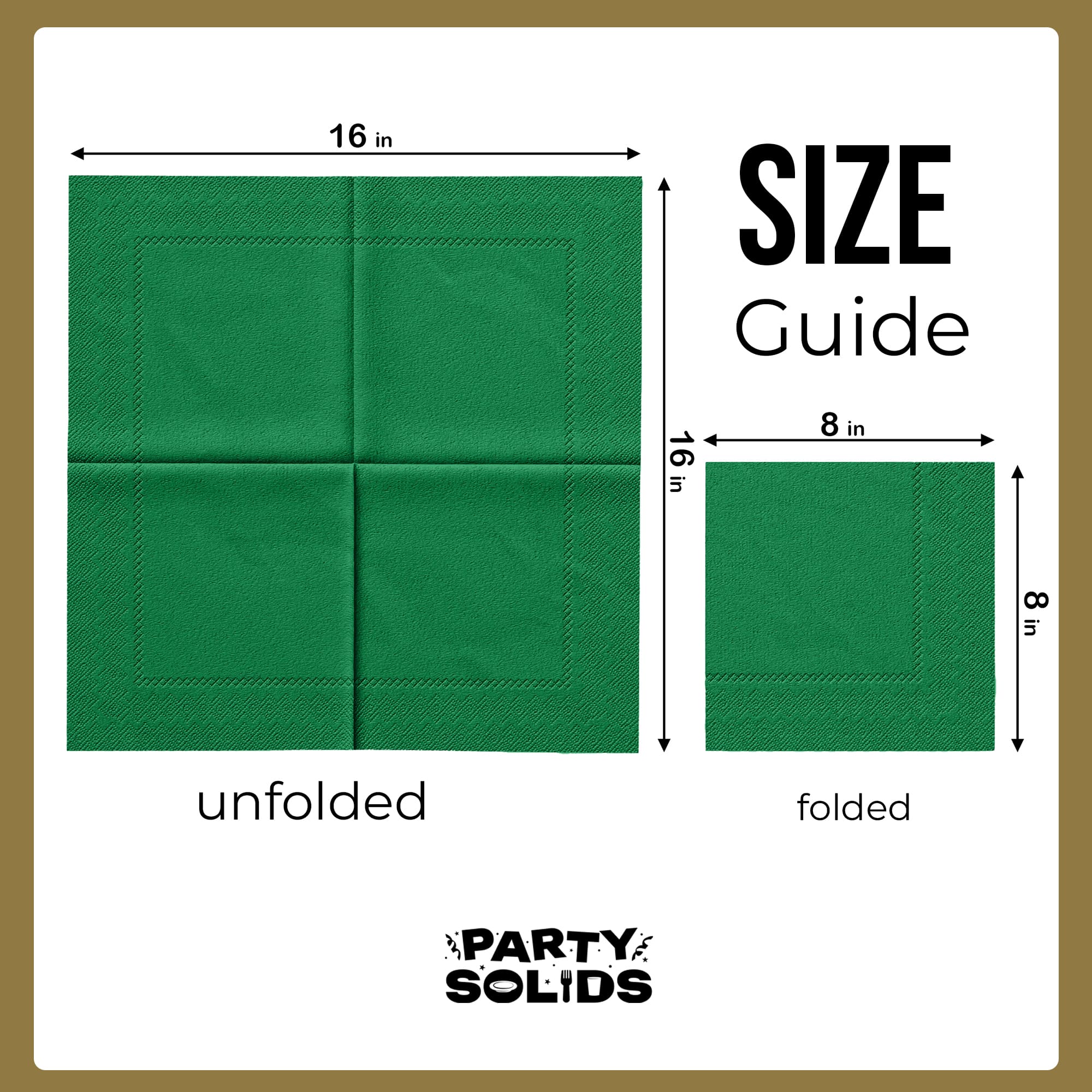 Emerald Green Dinner Napkins | 100 Count