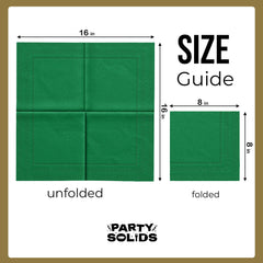 Emerald Green Dinner Napkins | 100 Count