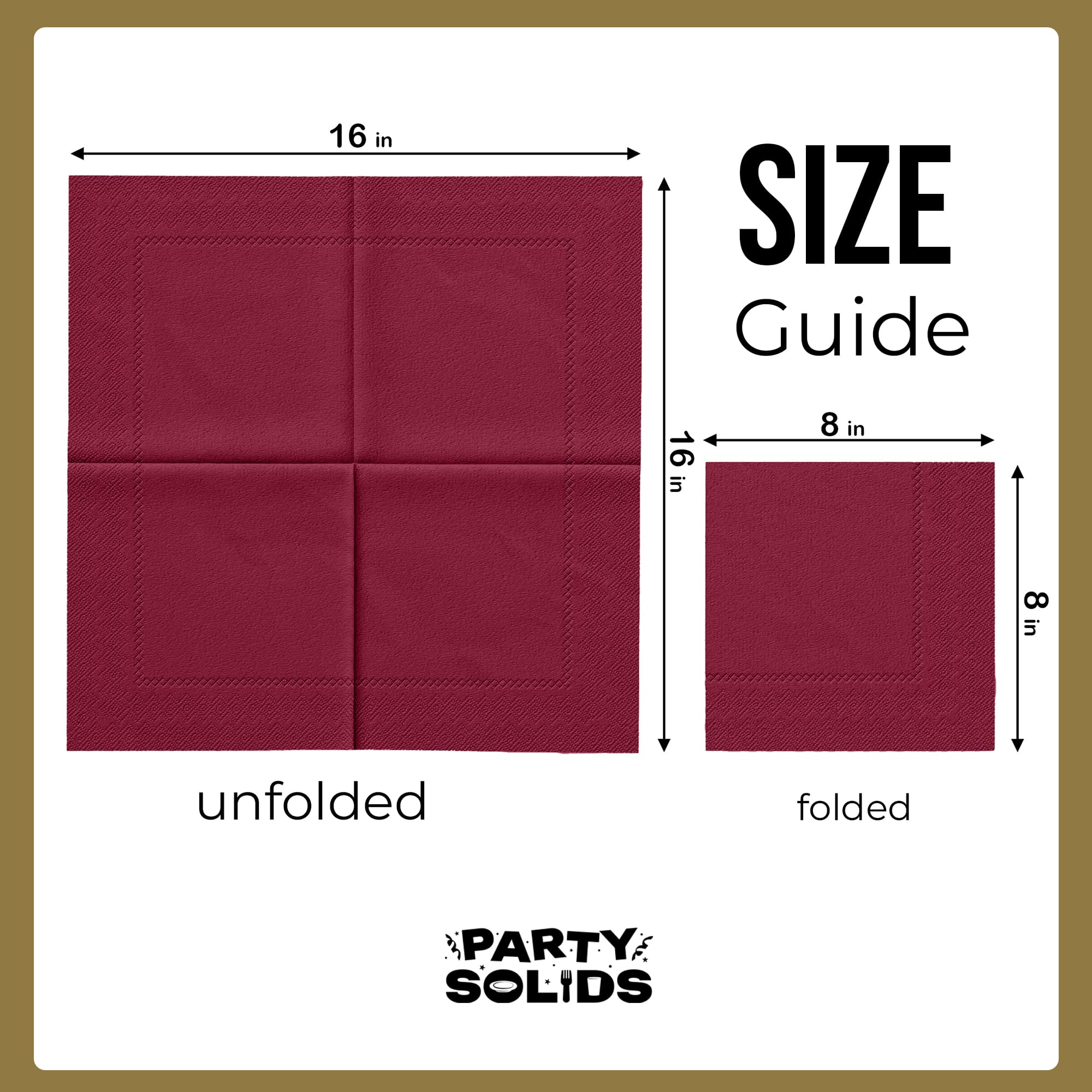 Burgundy Dinner Napkins | 100 Count