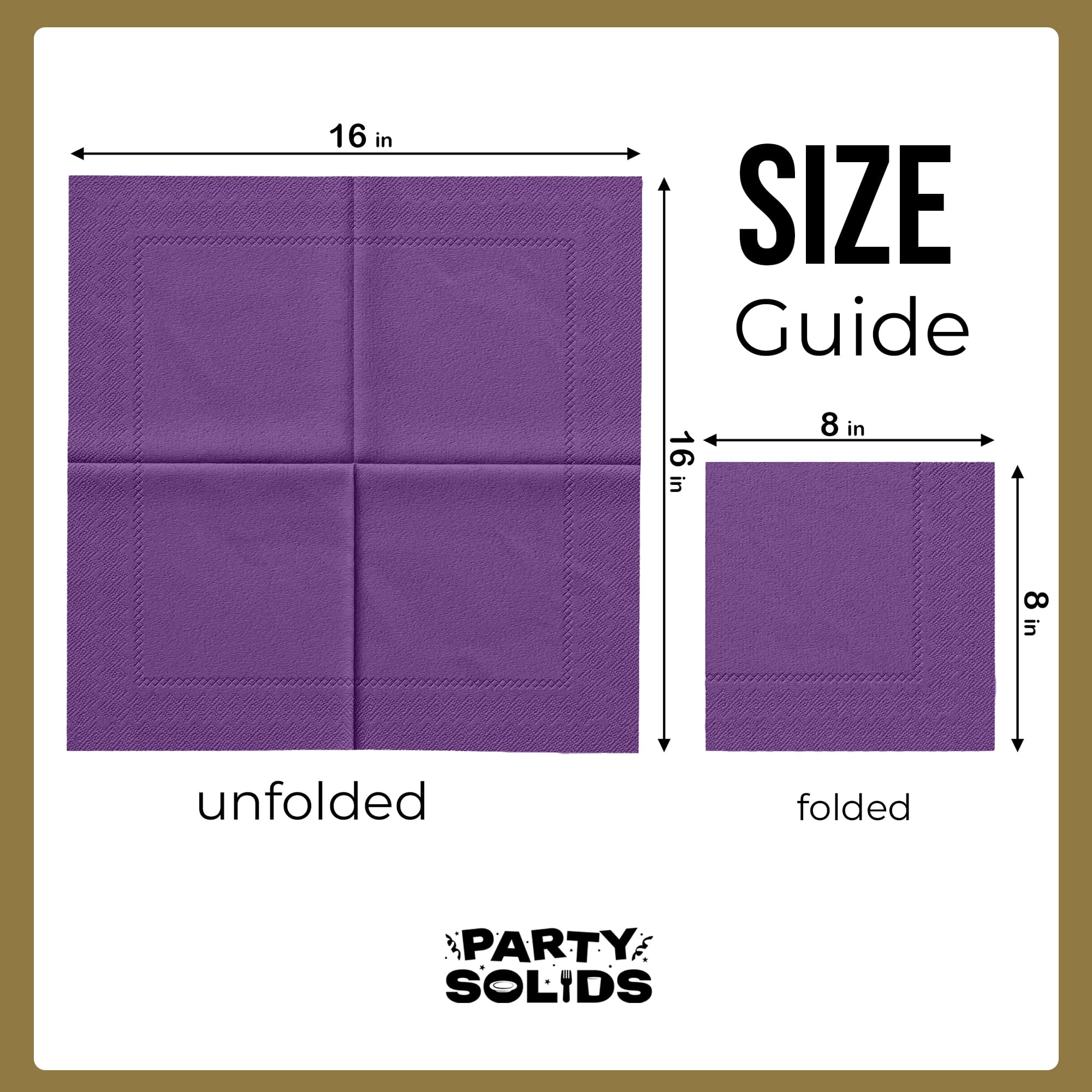 Purple Dinner Napkins | 100 Count