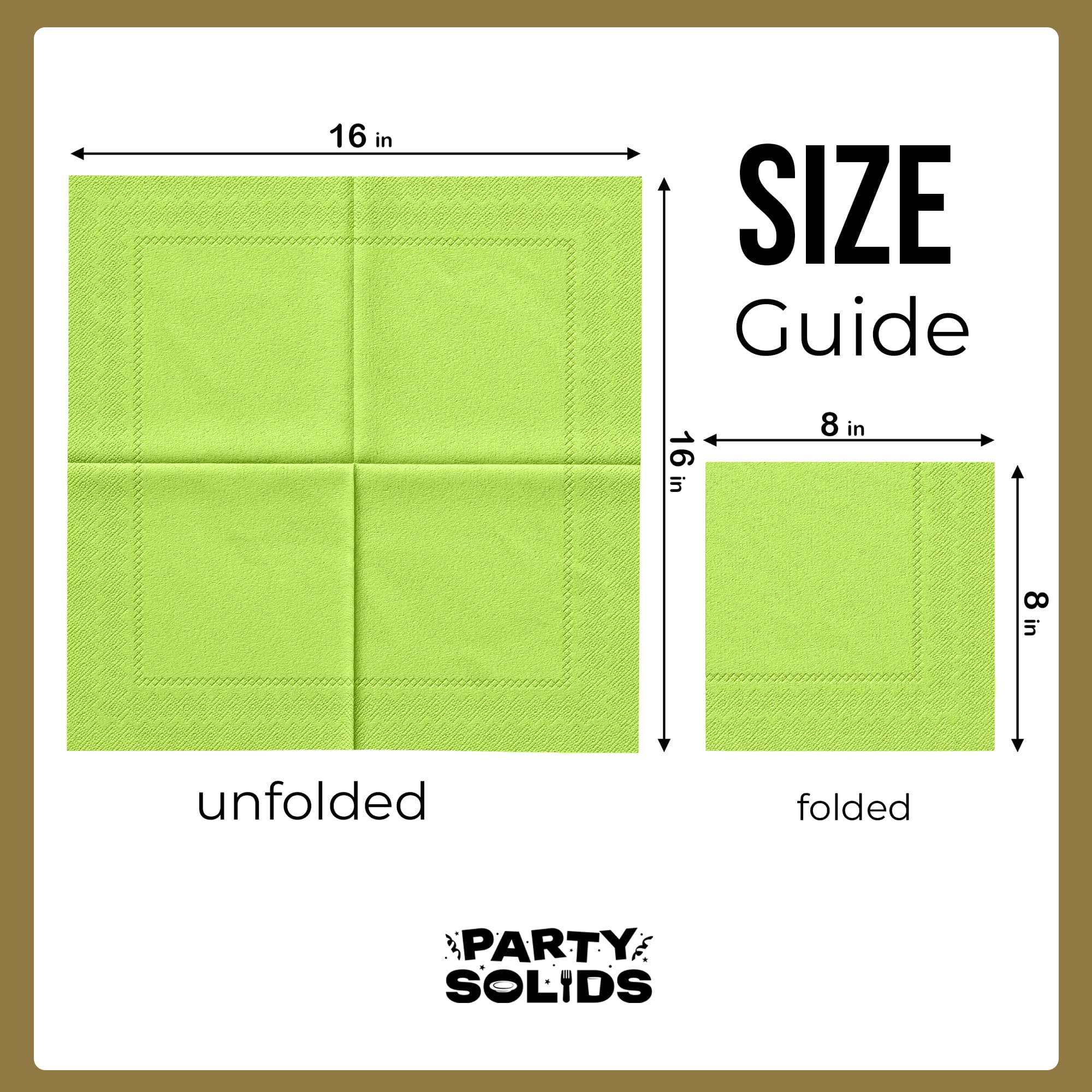 Lime Green Dinner Napkins | 100 Count