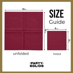 Burgundy Dinner Napkins | 100 Count