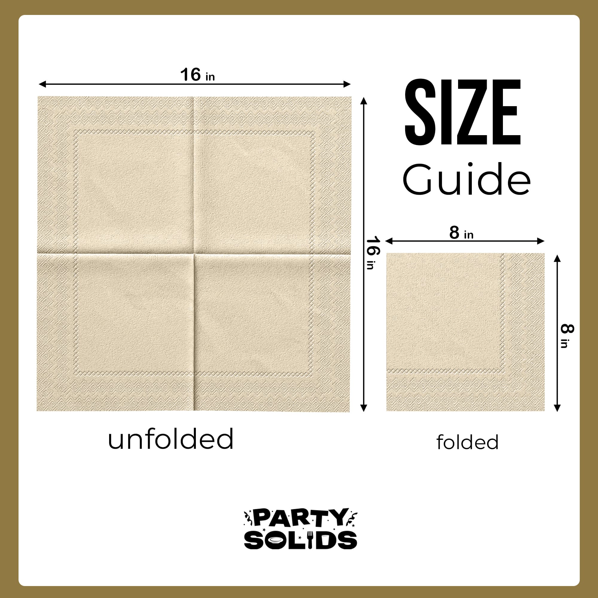 Ivory Dinner Napkins | 100 Count