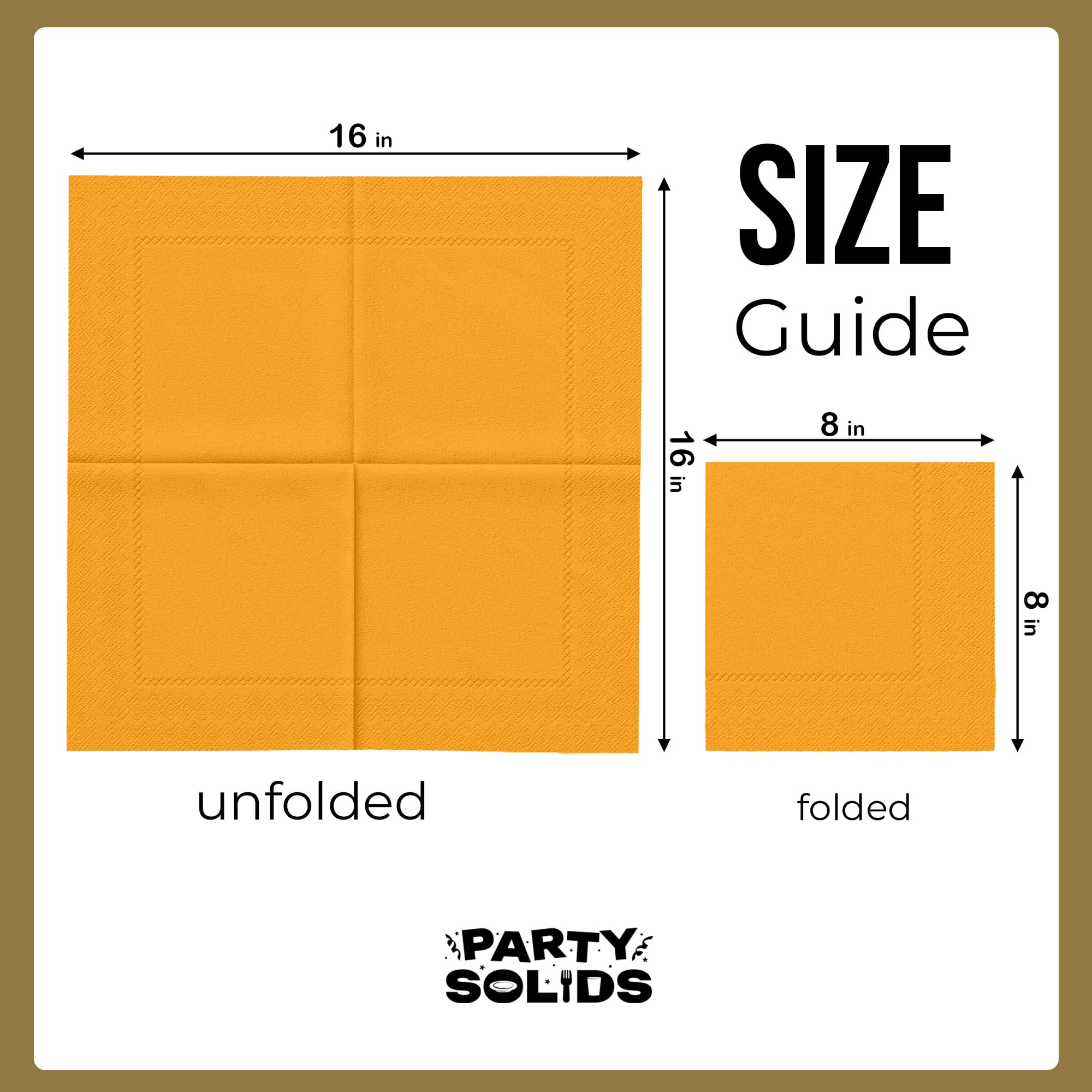 Yellow Dinner Napkins | 100 Count