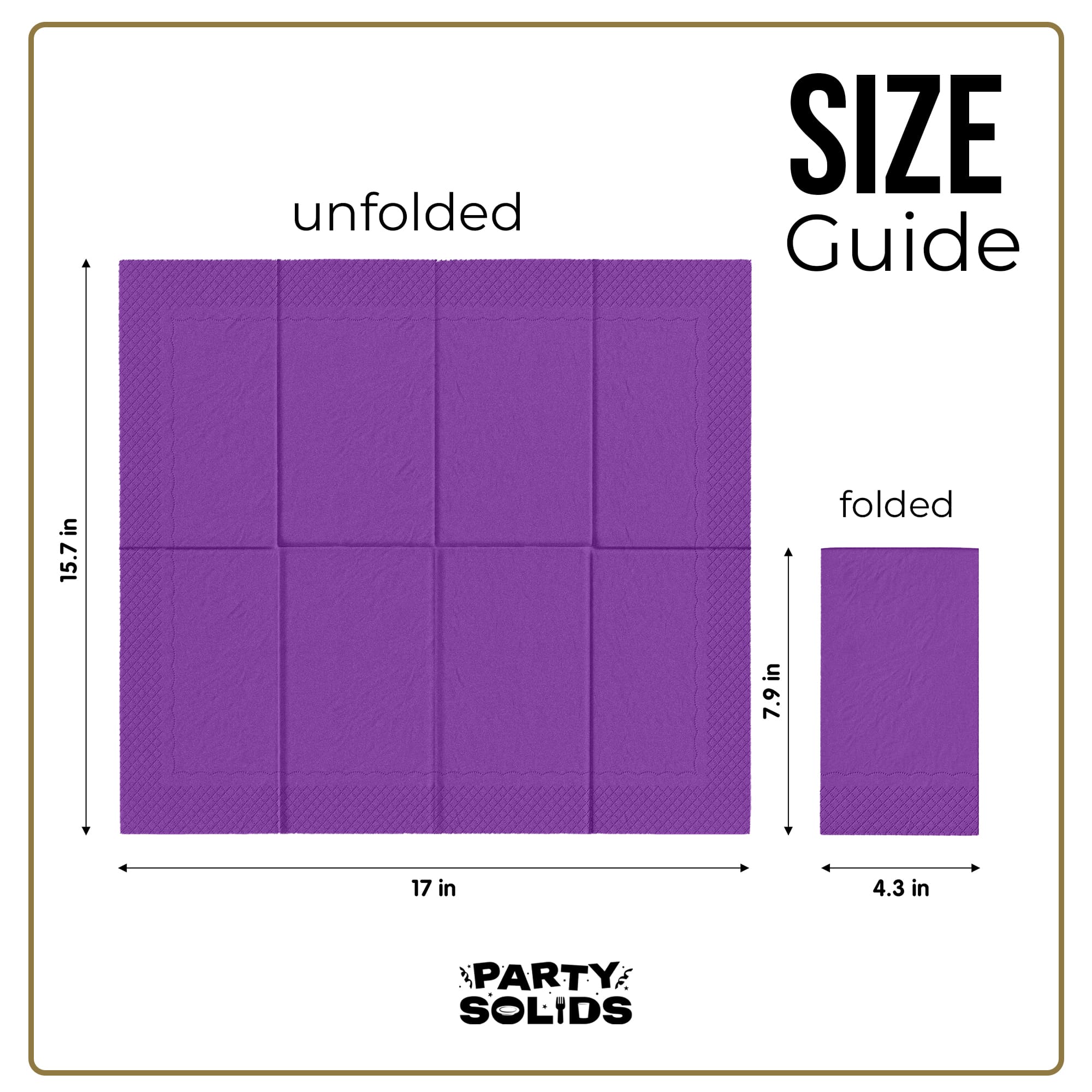 Purple Guest Towel Napkins | 80 Count