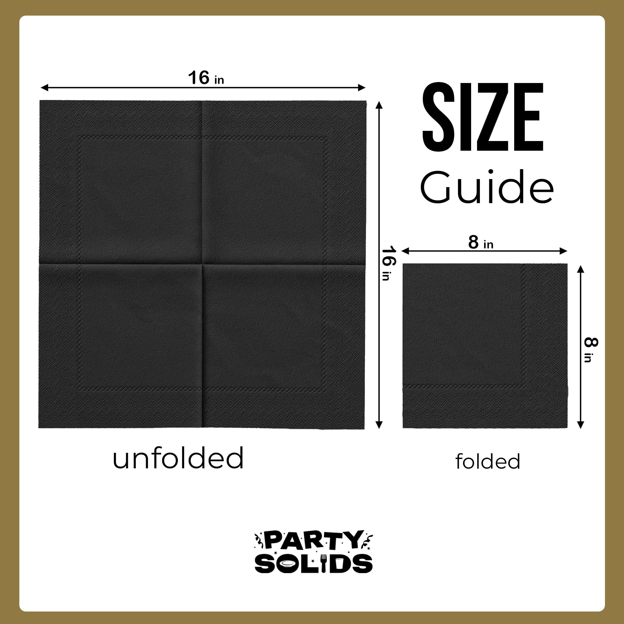 Black Dinner Napkins | 100 Count