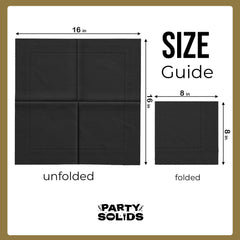 Black Dinner Napkins | 100 Count