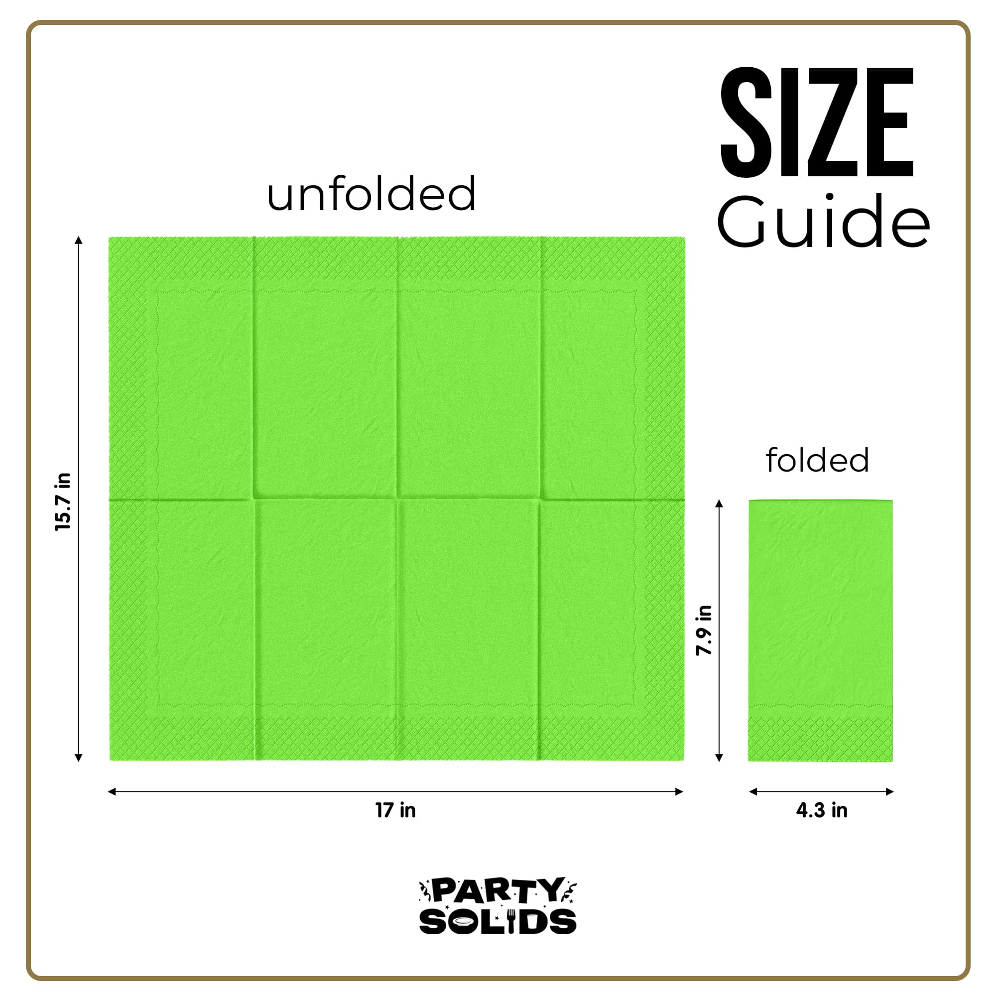 Lime Green Guest Towel Napkins | 80 Count